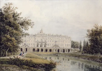 View of the Great Palace of Strelna near St. Petersburg